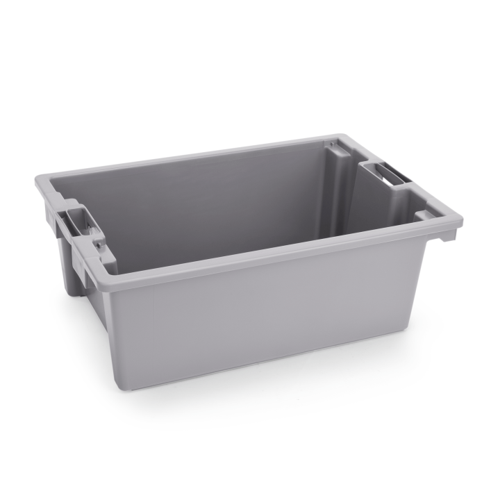 PP-Transportbehälter ohne Deckel, grau, 66x45x23 cm