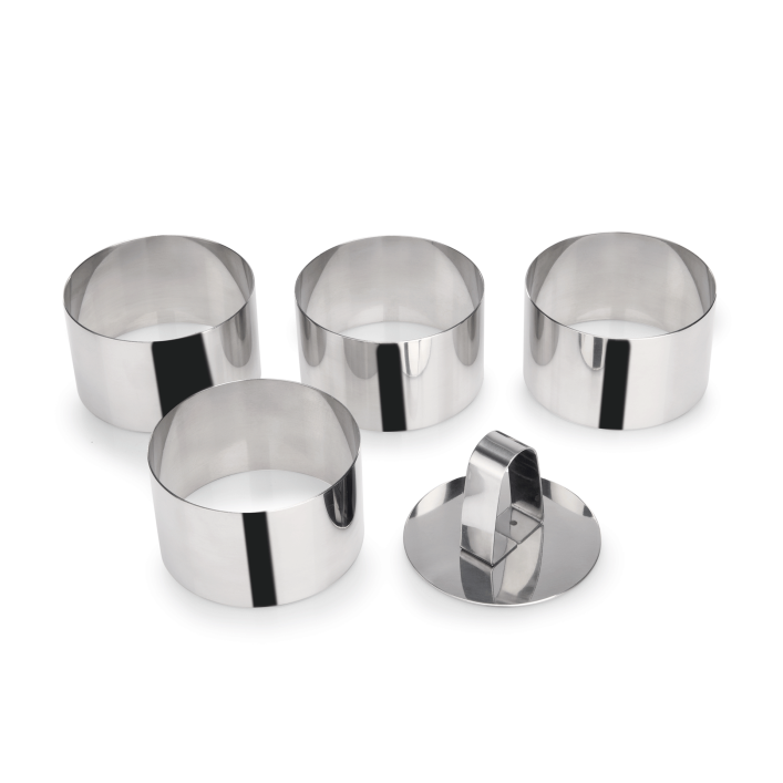 Moussering Set 5-teilig, Edelstahl, Ø 7,5 cm / Höhe 4,5 cm