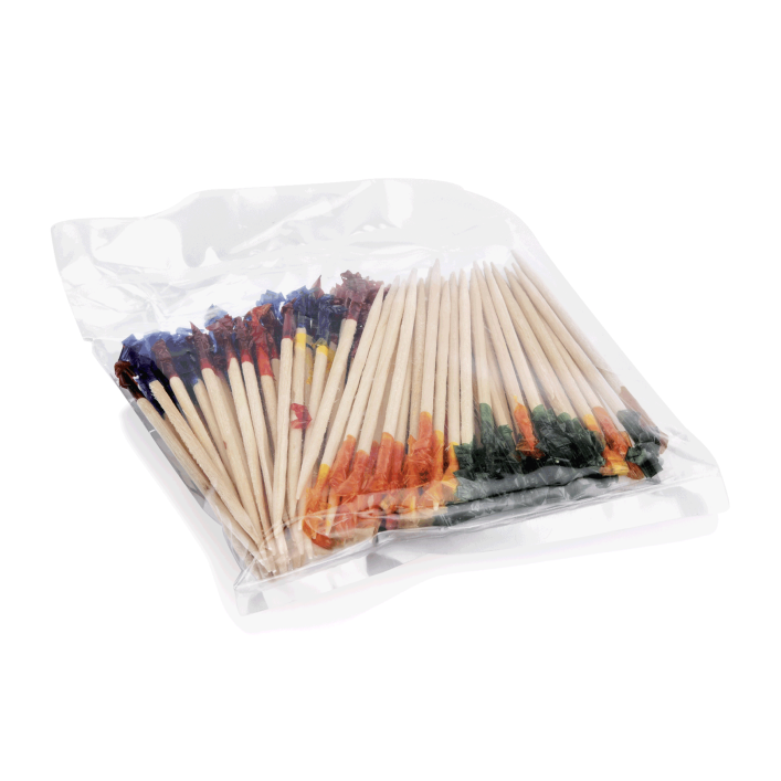 Cocktail-Picker Set mit farbiger Folie - 6,5 cm, Beutel á 10
