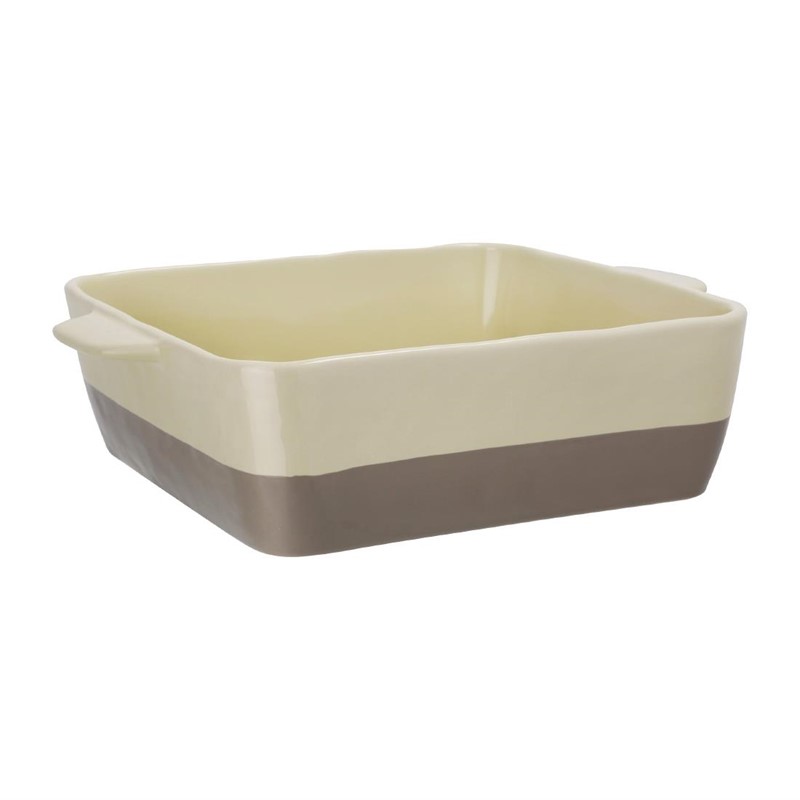 Olympia rechteckige Kasserolle creme und taupe 4,2L