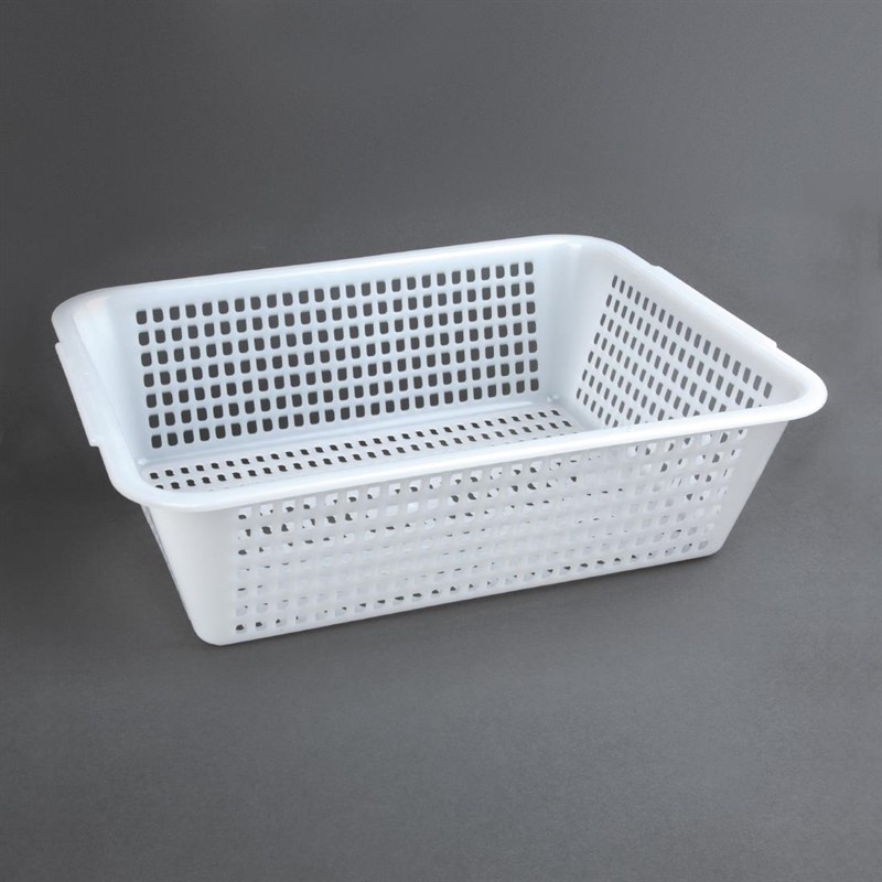 Vogue rechteckiges Abtropfsieb weiß 35,7cm