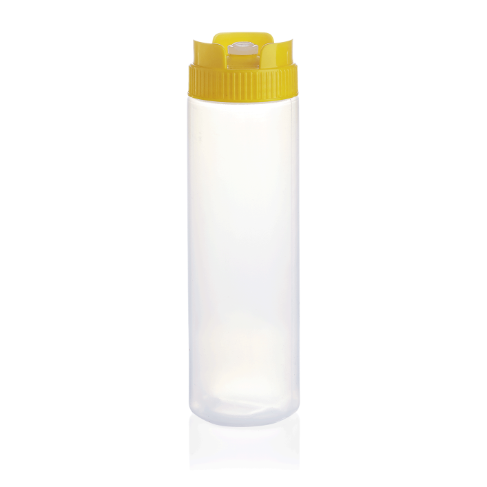 PE-Quetschflasche mit Silikonventil - 0,75 ltr. - gelb