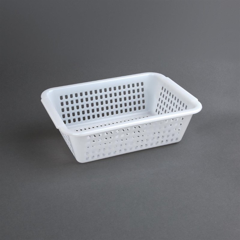 Vogue rechteckiges Abtropfsieb weiß 39,5cm