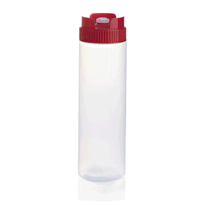 PE-Quetschflasche mit Silikonventil - 0,75 ltr. - weiß