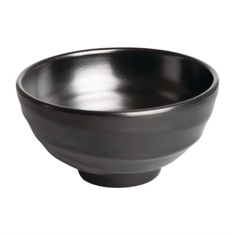 Kristallon Fusion Melamin Reisschalen schwarz 11,4cm