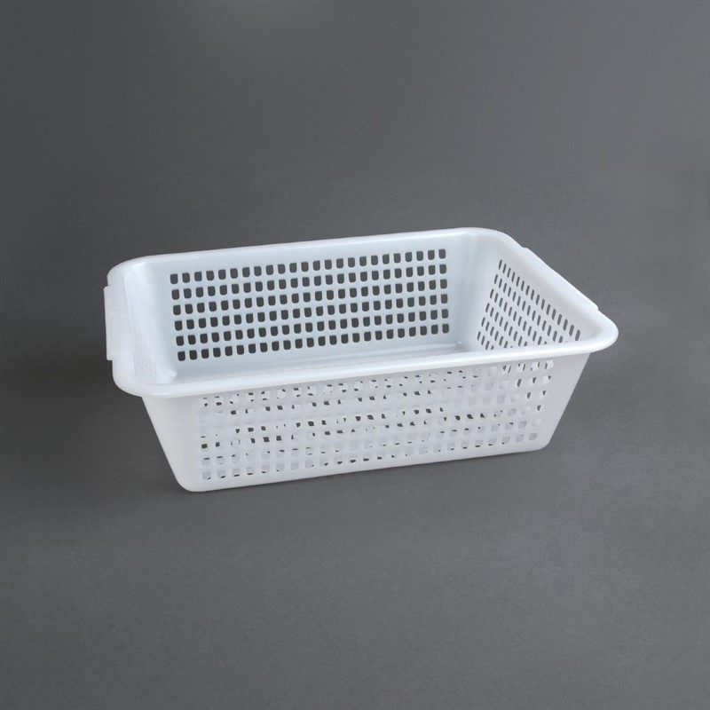 Vogue rechteckiges Abtropfsieb weiß 27,2cm
