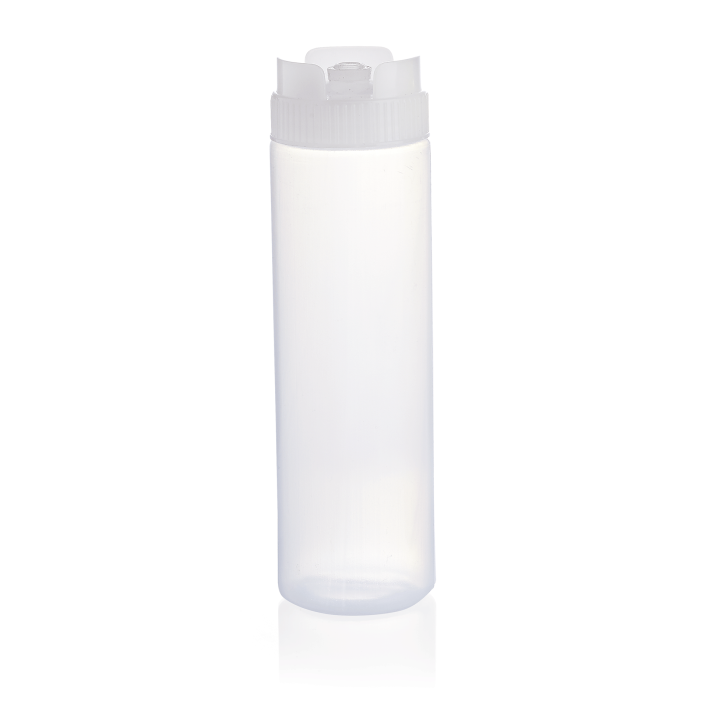 PE-Quetschflasche mit Silikonventil - 0,75 ltr. - rot