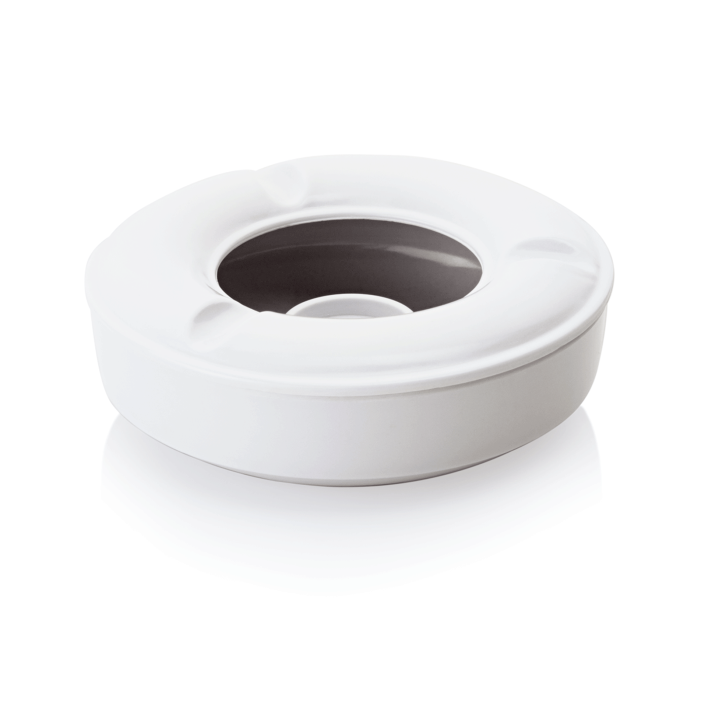 Melamin-Windaschenbecher, Ø 12,5 cm, weiß, einfache Ausführu