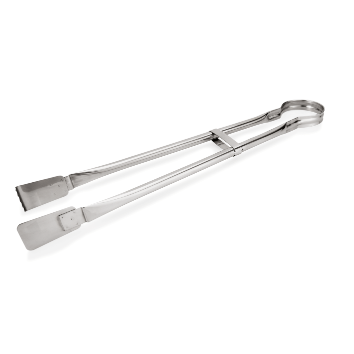 Grillzange 53 cm, eine Seite gezahnt, schwere Ausführung
