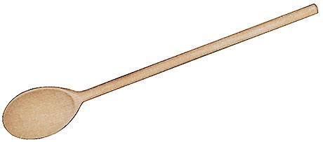 Holz-Kochlöffel, oval 30 cm