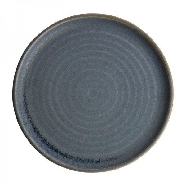 Olympia Canvas runder Teller mit schmalem Rand granit-blau 2 6 Stück