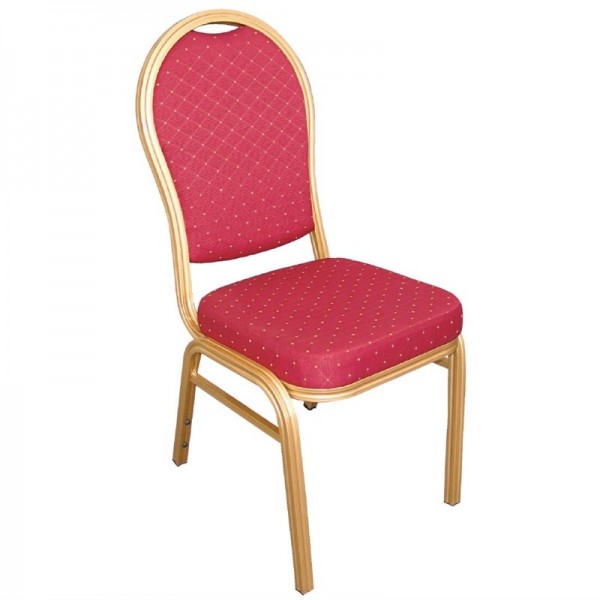 Bolero Bankettstühle mit runder Lehne rot 4 Stück