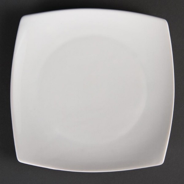 Olympia Whiteware abgerundete quadratische Teller 18,5cm 12 Stück