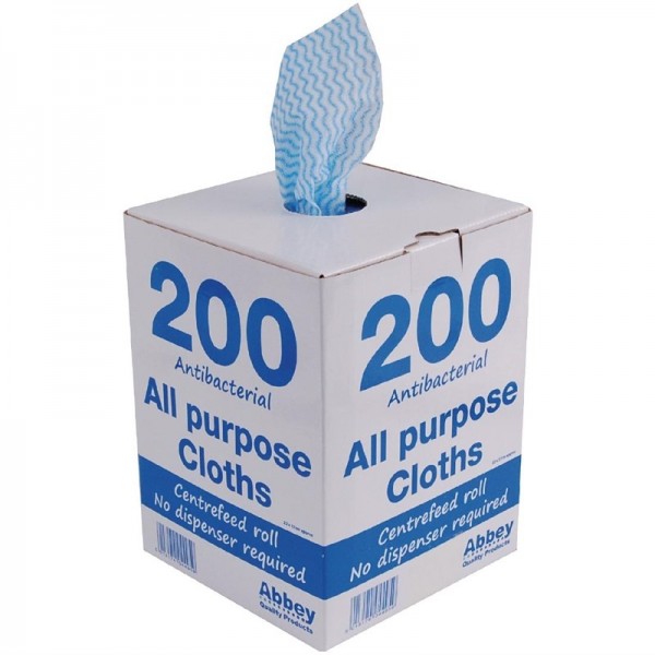 Jantex antibakterielle Mehrzwecktücher blau 200 Stück