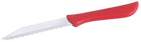 Küchenmesser mit rotem Griff,